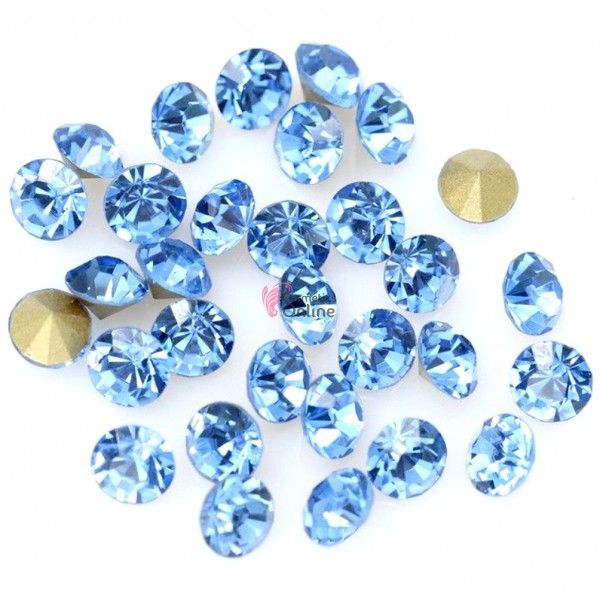 Diamante 100 buc de unghii 3D, DS024 Blue Sky 2,0mm